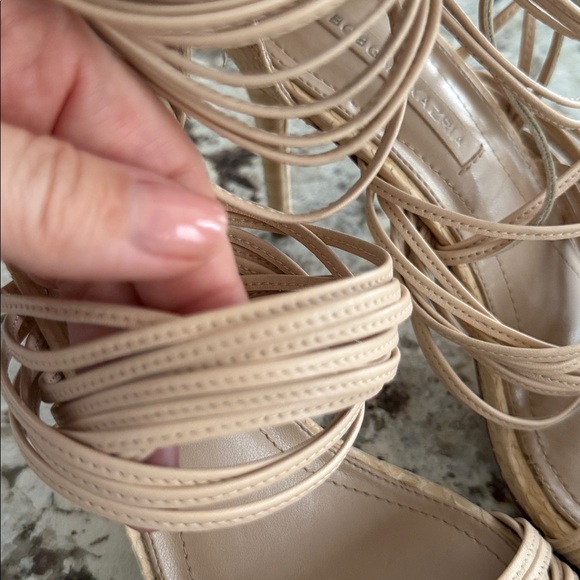 BCBG Beige Strappy Heels - Picture 3 of 4